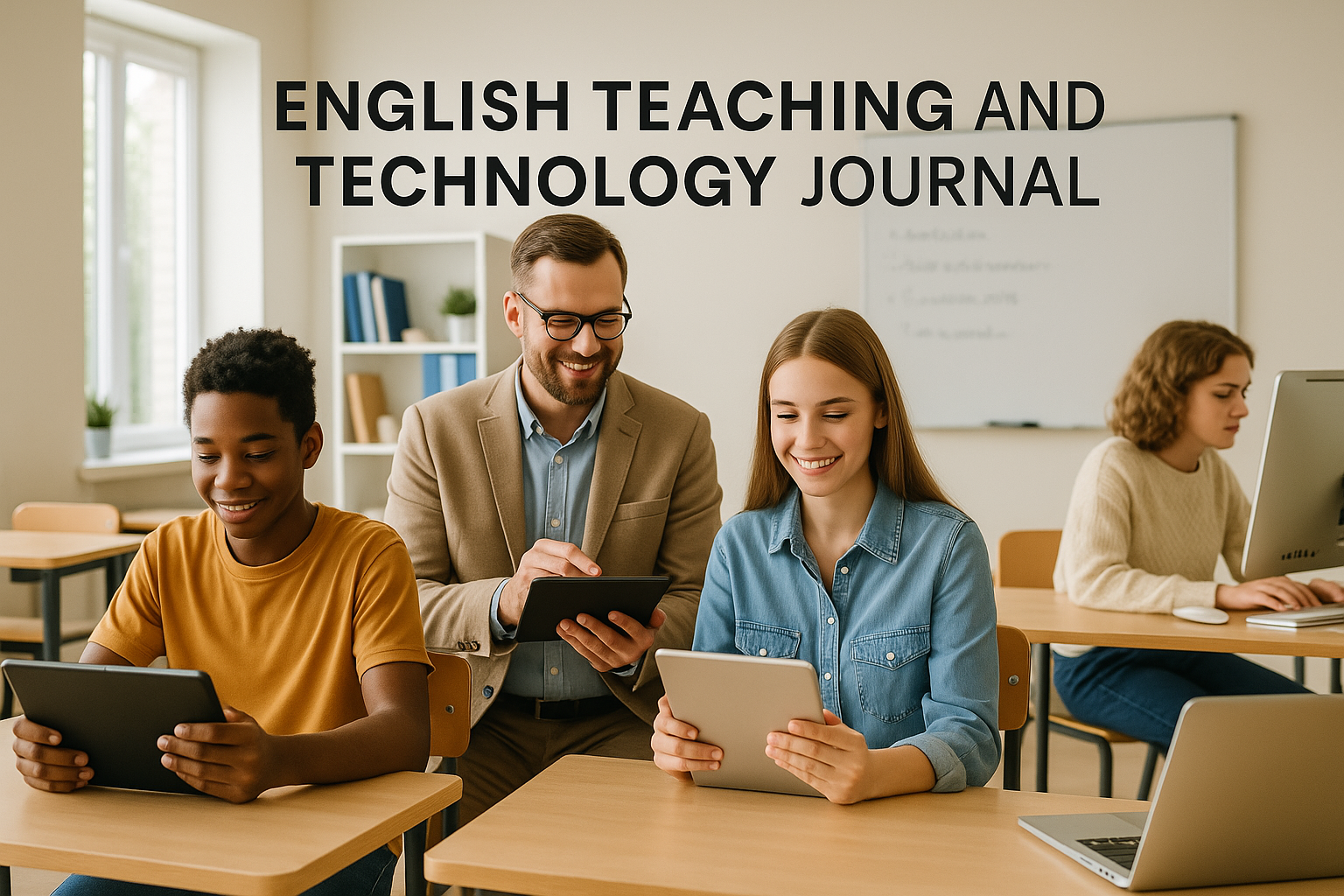 Modern classroom with digital learning technology
